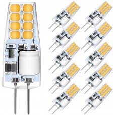 AGOTD G4 LED Bulbs, 3W LED Bulbs Replaces 30W Halogen Bulbs, 3000K Warm White 250lm , Pack of 10